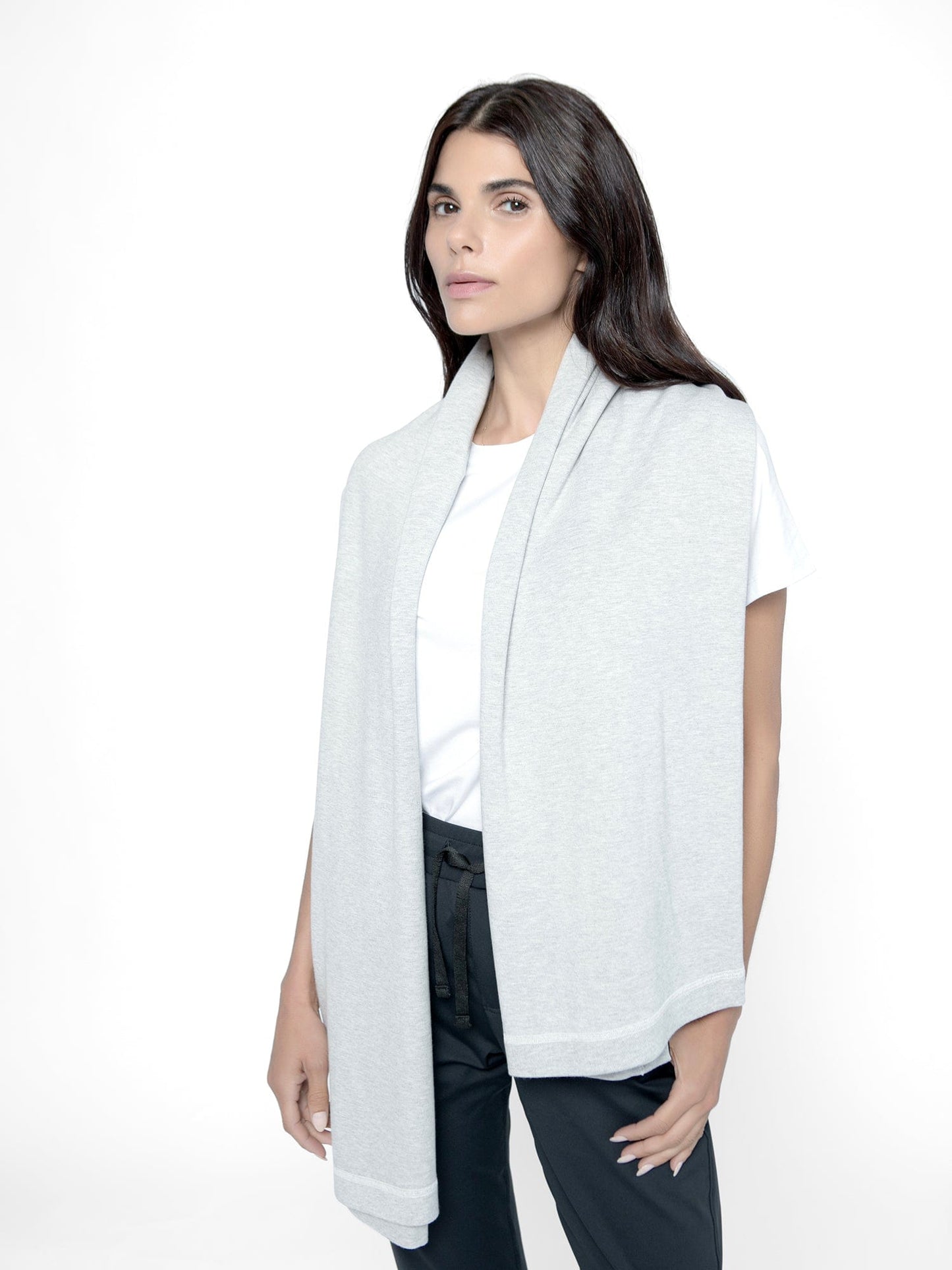 InEmergence Unisex Silky Bamboo Knit Convertible Wrap - Ash Grey