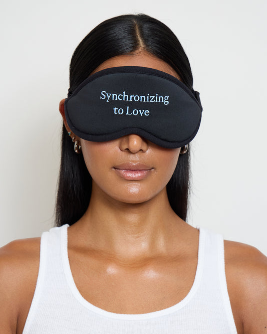 Meditation Eyeshades "Synchronizing to Love"- Black