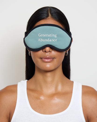 Meditation Eyeshades "Generating Abundance"- Green