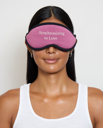 Meditation Eyeshades "Synchronizing to Love"- Burgundy