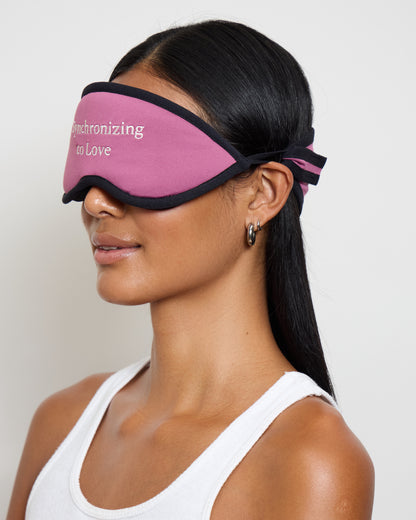 Meditation Eyeshades "Synchronizing to Love"- Burgundy