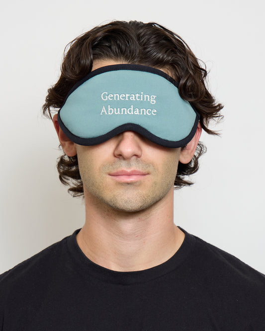 Meditation Eyeshades "Generating Abundance"- Green