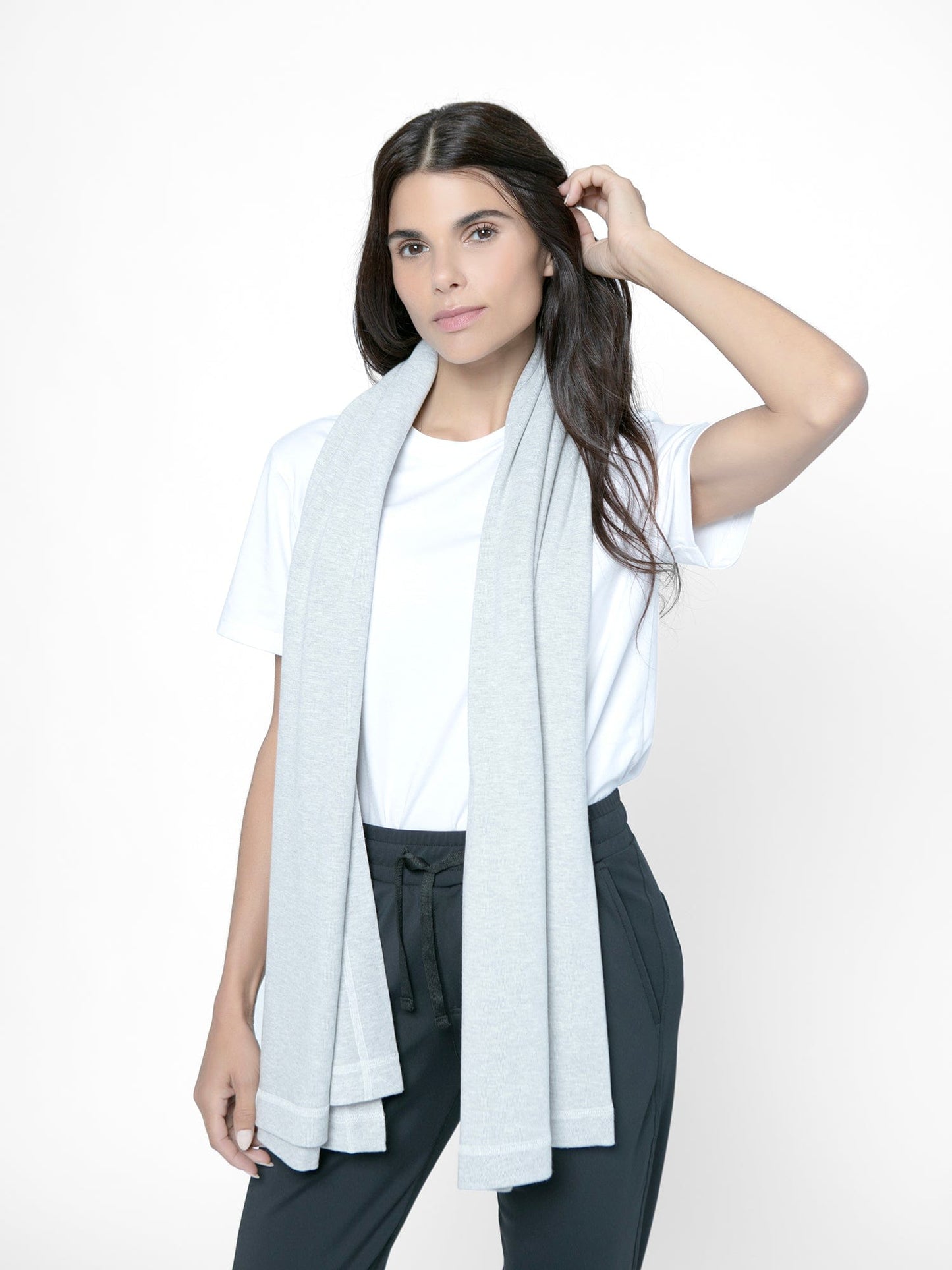 InEmergence  Ash Grey Unisex Silky Bamboo Knit Convertible Wrap - Ash Grey