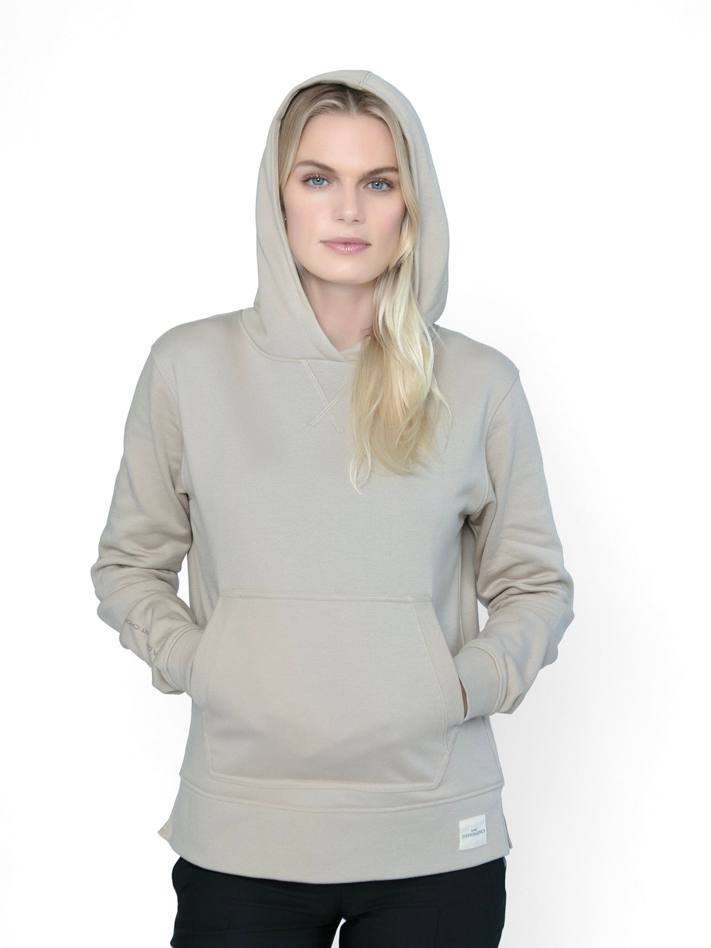 Inemergence Unisex Pima French Terry Hoodie - Beige