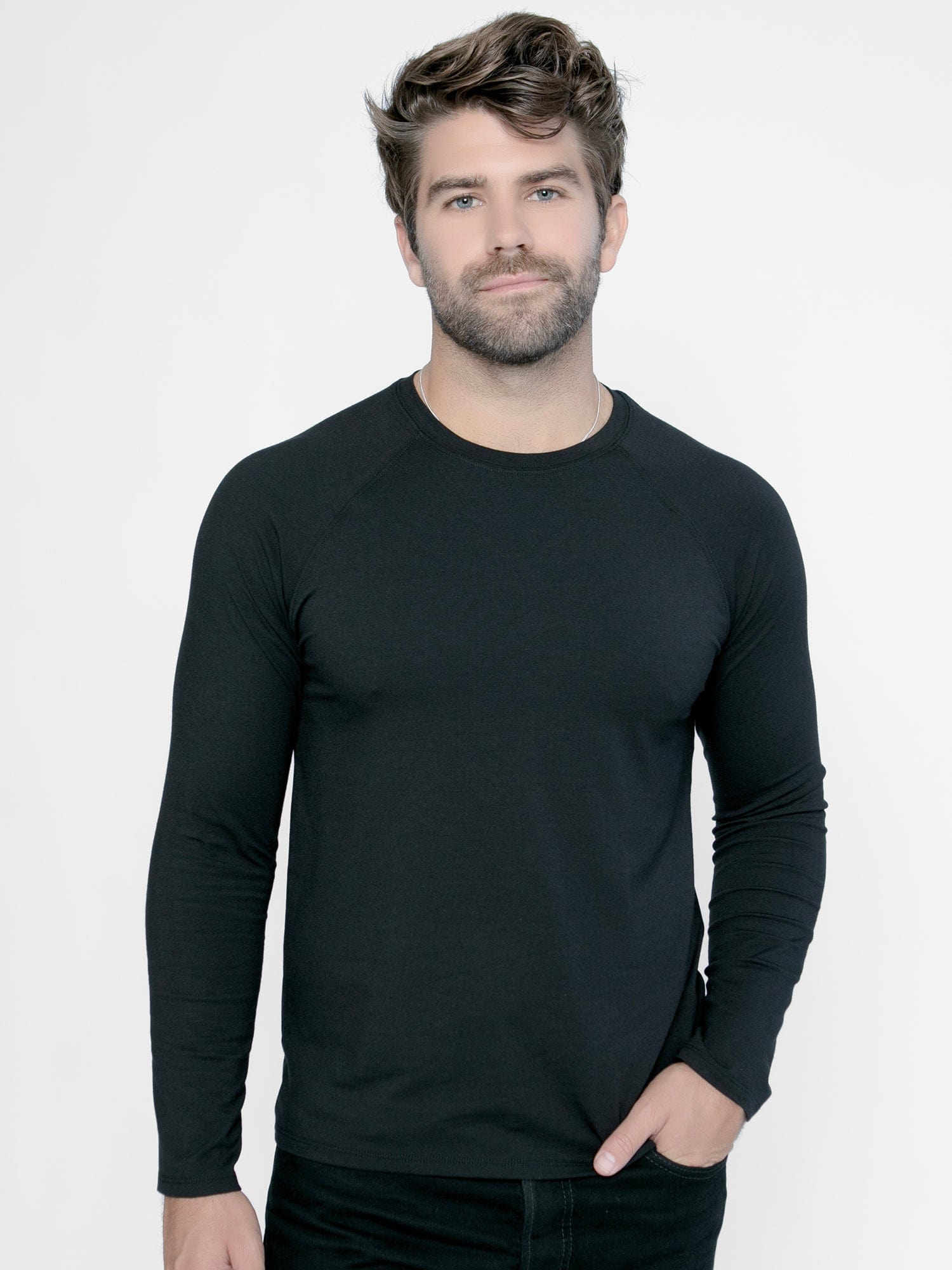 Inemergence Unisex Pima Raglan Long Sleeve - Black