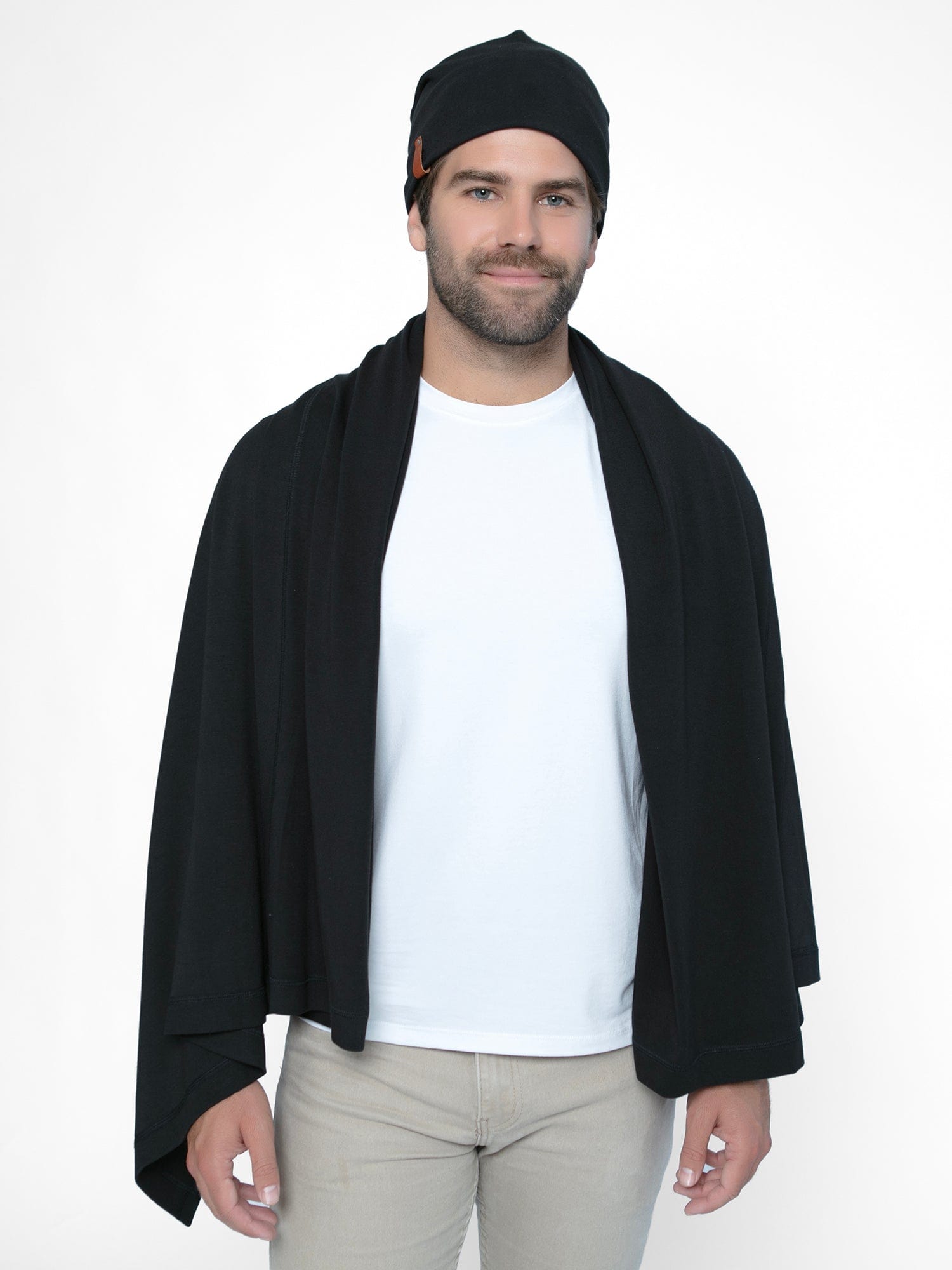 InEmergence  Unisex Silky Bamboo Knit Convertible Wrap - Ash Grey